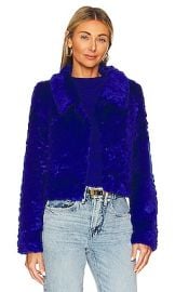 Unreal Fur Polaris Faux Fur Jacket In Electric Blue at Revolve