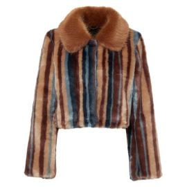 Unreal Fur Rhapsody Striped Cropped Jacket at Farfetch