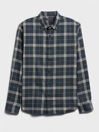 Untucked Slim-Fit Flannel Shirt at Banana Republic