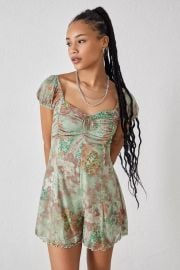 Uo Erika Mesh Romper at Urban Outfitters