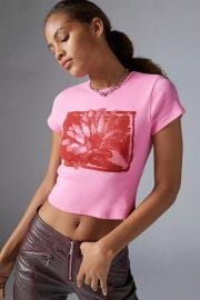 Uo Lotus Perfect Cap Sleeve Baby Tee at Urban Outfitters