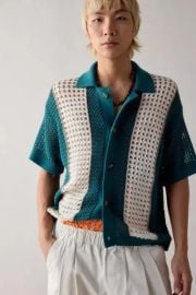 Uo Norwich Patchwork Polo Sweater at Urban Outfitters