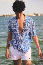 Uo Printed Vacation Shirt at Urban Outfitters