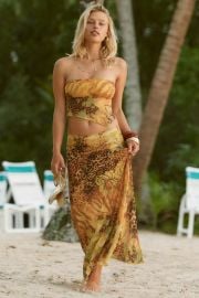 Uo Shimmer Haze Printed Mesh Skirt 2 Piece Set at Urban Outfitters