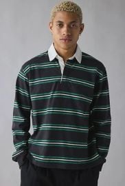 Uo Striped Long Sleeve Rugby Tee at Urban Outfitters