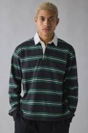 Uo Striped Long Sleeve Rugby Tee at Urban Outfitters