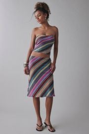 Uo Ziggy Embroidered Knit Tube Top And Midi Skirt Set at Urban Outfitters