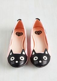 Up Your Alley Cat Flat in Pink Dots at ModCloth