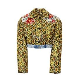 Upcycled Faux Snake Floral Embroidered Jacket at Wolf & Badger