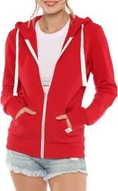 Urban Look Womens Active Long Sleeve Fleece Zip Up Hoodie with Plus Size at Amazon