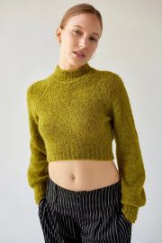 Urban Outfitters Avril Cropped Mock Neck Sweater at Urban Outfitters