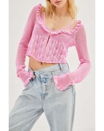 Urban Outfitters Lily Open Knit Flyaway Cardigan at Urban Outfitters