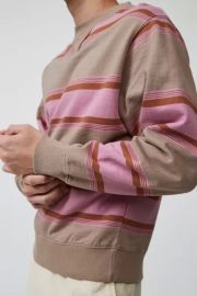 Urban Outfitters Skate Striped Crew Neck Sweatshirt at Urban Outfitters