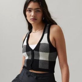 Urban Outfitters Sweaters Nwt Urban Outfitters Bdg Manila Plaid Sweater Vest Poshmark at Poshmark