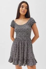 Urban Outfitters Tessie Floral Smocked Mini Dress at Urban Outfitters