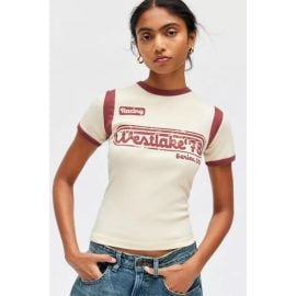 Urban Outfitters Tops Urban Outfitters Womens Westlake 78 Graphic Sporty Ringer Baby Tshirt Size L Poshmark at Poshmark