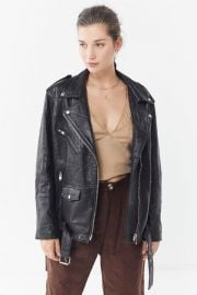 Urban Renewal Oversized Leather Biker Jacket at Urban Outfitters