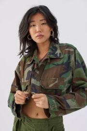 Urban Renewal Recycled Cropped Camo Jacket at Urban Outfitters