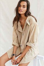 Urban Renewal Short Snow Parka in khaki at Urban Outfitters