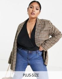 Urban Threads Plus plaid blazer - part of a set at ASOS