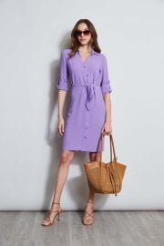 Utility Tie Shirt Dress Elie Tahari at Elie Tahari