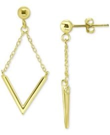 V Bar & Chain Drop Earrings, Created for Macy\'s at Macys