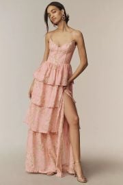 V Chapman Caterina Corset Ruffle Dress at Anthropologie