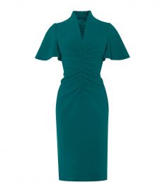 V-NECK PENCIL DRESS at Karen Millen