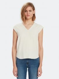 V-Neck Cap Sleeve Blouse at Verishop