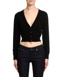 V-Neck Cropped Cardigan at Bergdorfgoodman