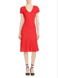 V-Neck Fit-and-Flare Dress at Lord & Taylor