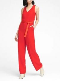 V-Neck Jumpsuit at Banana Republic