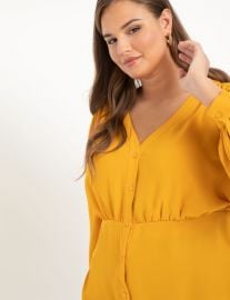 V-Neck Peplum Top at Eloquii