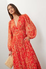 V-Neck Printed Maxi Dress at Rent the Runway
