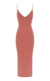 V-Neck Stretch Crepe Midi Dress By Alex Perry at Moda Operandi