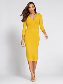 V-Neck Sweater Dress - Gabrielle Union Collection at New York & Co