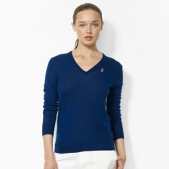 V Neck Wool Sweater at Ralph Lauren