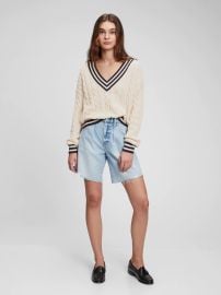 V-neck Cable knit Sweater by Gap at Gap