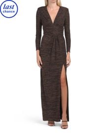 V-neck Gown With Waistband Formal Dresses at Marshalls