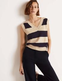 V-neck Knitted Sweater Vest at Boden