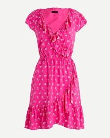 V-neck Ruffle Dress In Floral Print For Women JCrew at J. Crew