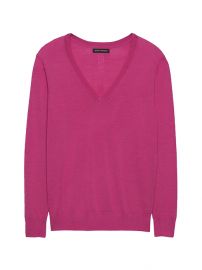 V-neck sweater at Banana Republic