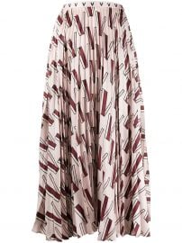 V-print pleated skirt by Valentino at Farfetch