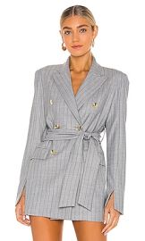 VALENTINA SHAH Marissa Blazer Dress in Pinstripes at Revolve