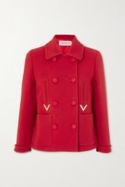 VALENTINO Double-breasted embellished wool-blend jacket NET-A-PORTER at Net a Porter