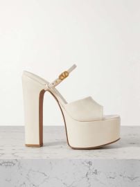 VALENTINO GARAVANI Valentino Garavani Tan-Go 155 patent-leather platform mules NET-A-PORTER at Net a Porter