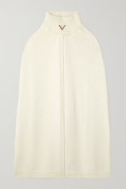 VALENTINO GARAVANI Valentino Garavani embellished wool and cashmere-blend turtleneck cape NET-A-PORTER at Net a Porter