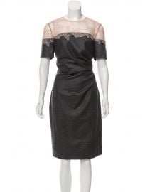 VALENTINO LACE TRIM WOOL DRESS at The Real Real