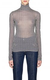 VALENTINO V-PRINT TURTLENECK BLOUSE  at Barneys