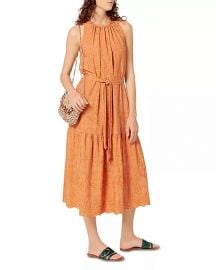 VANESSA BRUNO Roema Embroidered Midi Dress   Bloomingdales at Bloomingdales